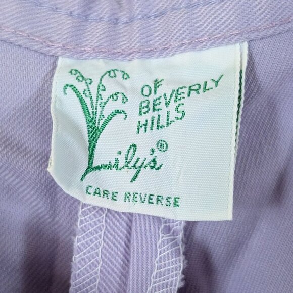 VTG 90s Lily's Of Beverly Hills Pastel Purple Dad 9" Shorts Modest Pockets sz 24 - Picture 7 of 9